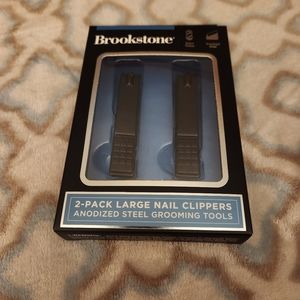 Brookstone anodized steel grooming tools (2-pack large clippers).